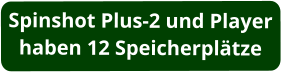 Spinshot Plus-2 und Player haben 12 Speicherplätze